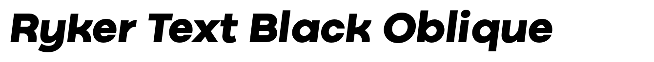 Ryker Text Black Oblique image